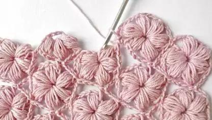 用毛线做泡芙花毯,泡芙花毯钩织教程