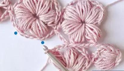 用毛线做泡芙花毯,泡芙花毯钩织教程