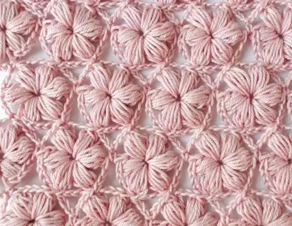 用毛线做泡芙花毯,泡芙花毯钩织教程