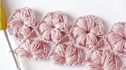 用毛线做泡芙花毯,泡芙花毯钩织教程