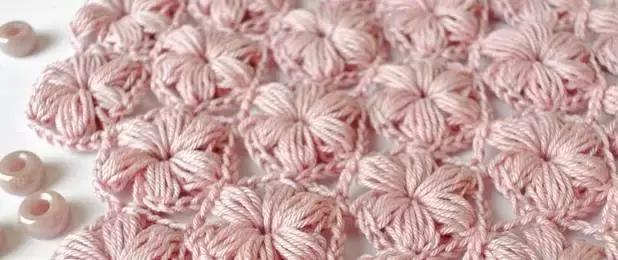 用毛线做泡芙花毯,泡芙花毯钩织教程