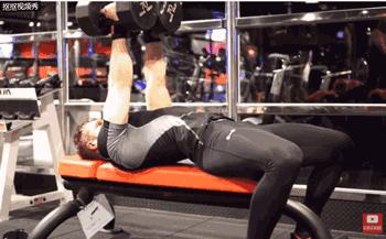 上斜哑铃卧推肌肉变化动态图,哑铃卧推的正确方法和姿势