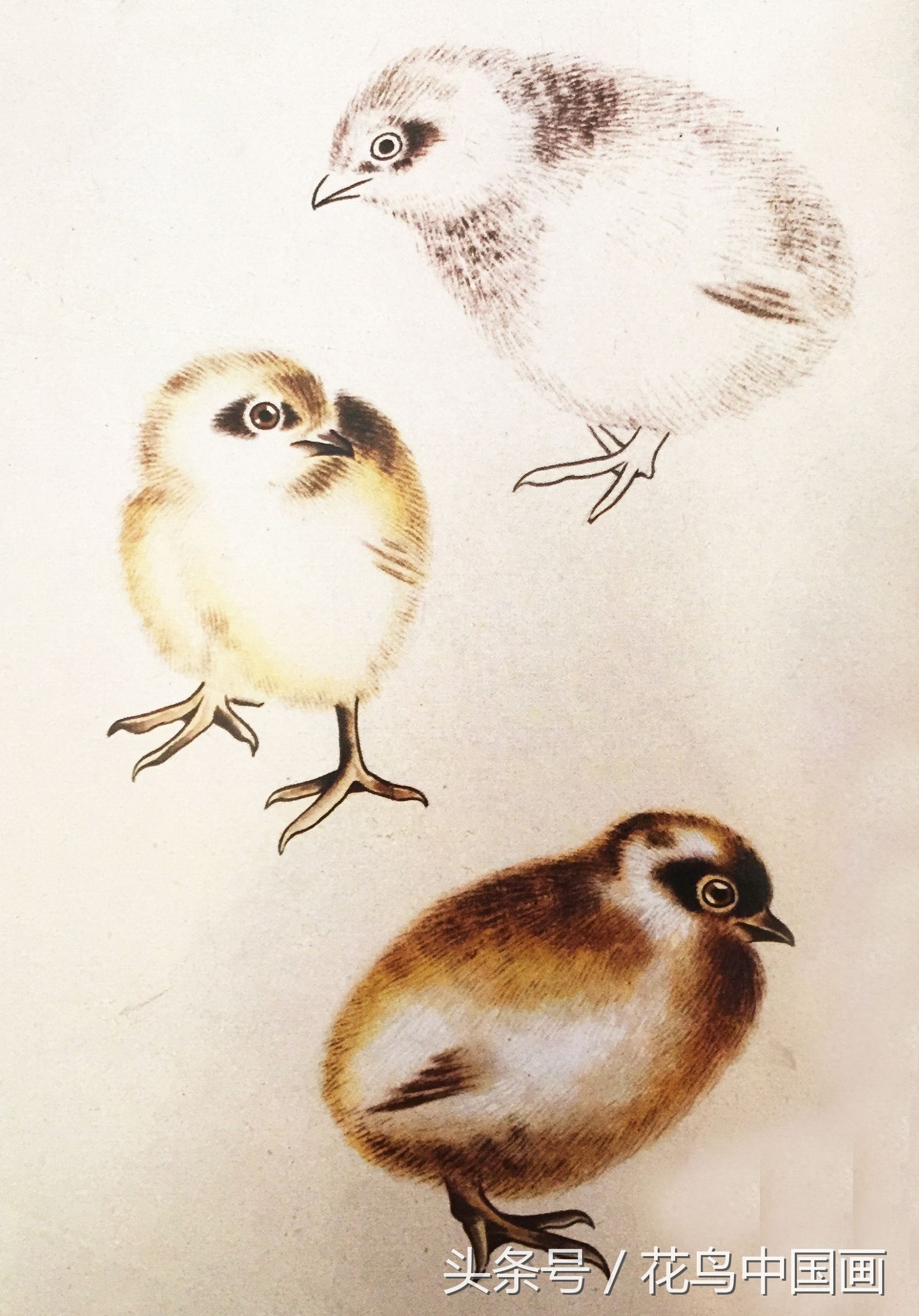 工笔国画白鸟的画法,写意花鸟羽毛技法