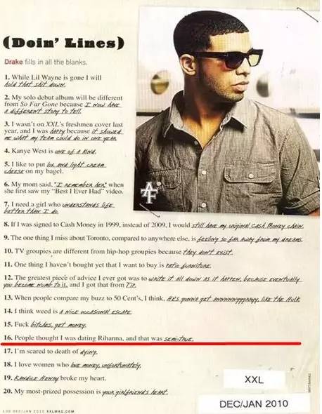 蕾哈娜的三角恋,蕾哈娜的第三次恋情