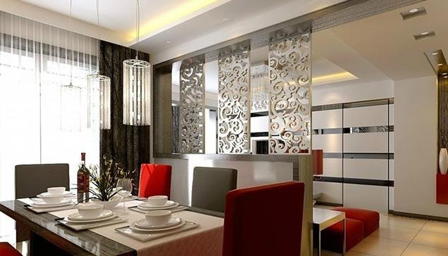客厅和餐厅电视墙隔断装修效果图,客厅餐厅隔断做法图片