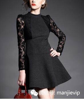 新款法式复古气质优雅时尚连衣裙 (高贵复古连衣裙)