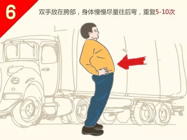 开车腰疼保健操,开车腰酸拉伸动作