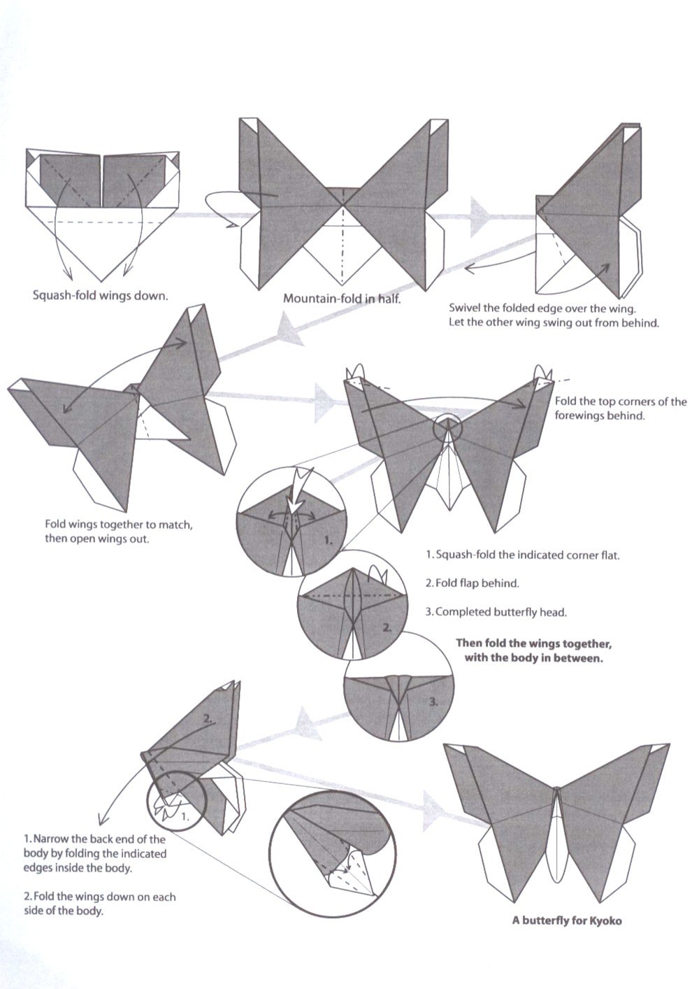 蝴蝶折纸简单折法慢教程,蝴蝶折纸最简单的折法教程