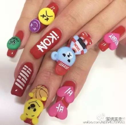男团同款美甲,韩国男团同款美甲图片