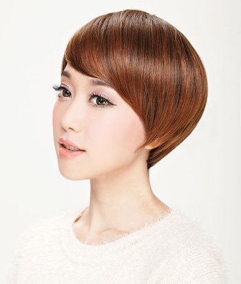 不对称沙宣头发型图片,不对称沙宣中长发型图片