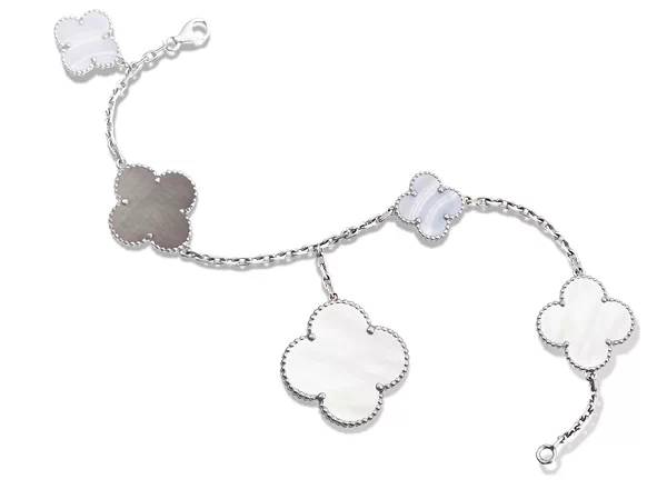 VCA梵克雅宝四叶草古典系列5花手链