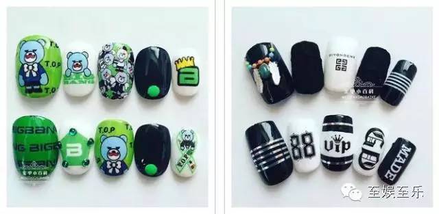 男团同款美甲,韩国男团同款美甲图片