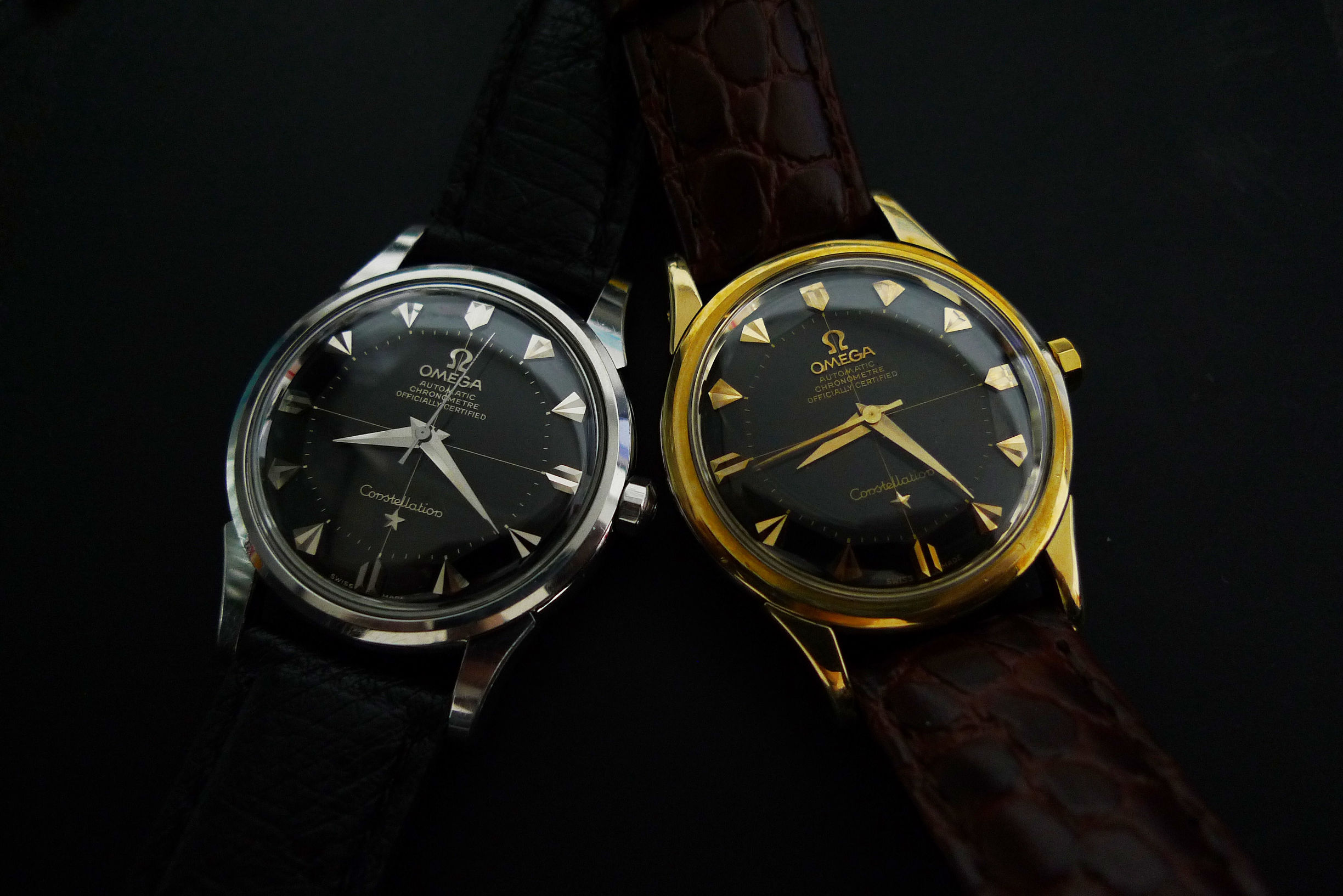 欧米茄星座双鹰2003款黑面,欧米茄古董表鉴别