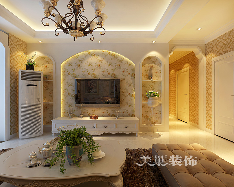 正商明钻一期两室一厅装修,郑州正商恒钻150平轻奢风图片