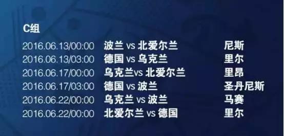2016欧洲杯葡萄牙赛程,威尔士2016欧洲杯赛程