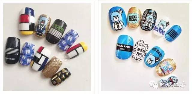 男团同款美甲,韩国男团同款美甲图片