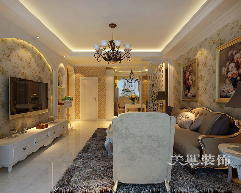 正商明钻一期两室一厅装修,郑州正商恒钻150平轻奢风图片