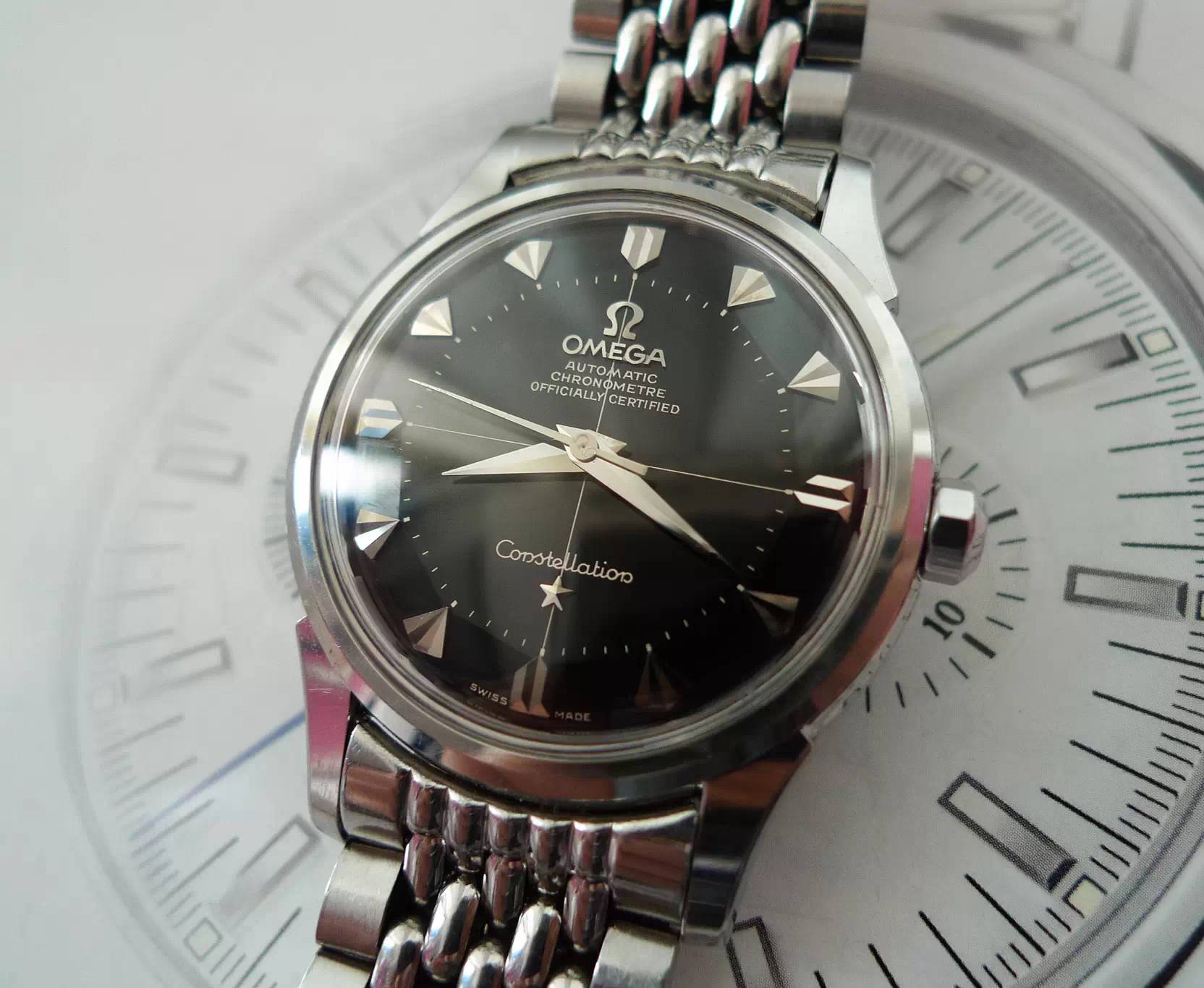 欧米茄星座双鹰2003款黑面,欧米茄古董表鉴别