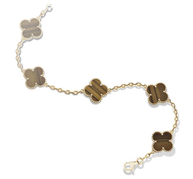 VCA梵克雅宝四叶草古典系列5花手链