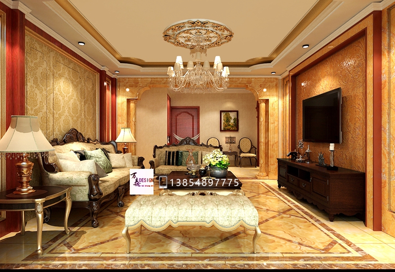 *安泰**宝盛广场180平——典雅欧式风格尽显奢华品质