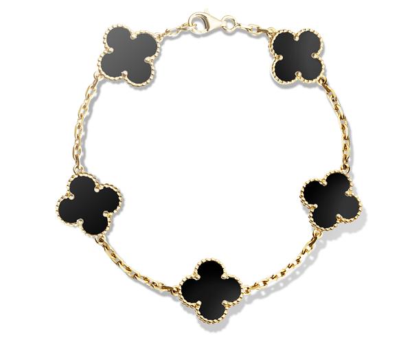 VCA梵克雅宝四叶草古典系列5花手链