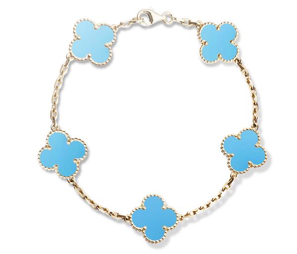 VCA梵克雅宝四叶草古典系列5花手链