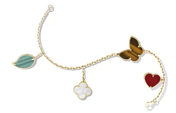 VCA梵克雅宝四叶草古典系列5花手链