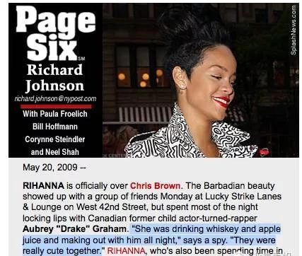 蕾哈娜的三角恋,蕾哈娜的第三次恋情