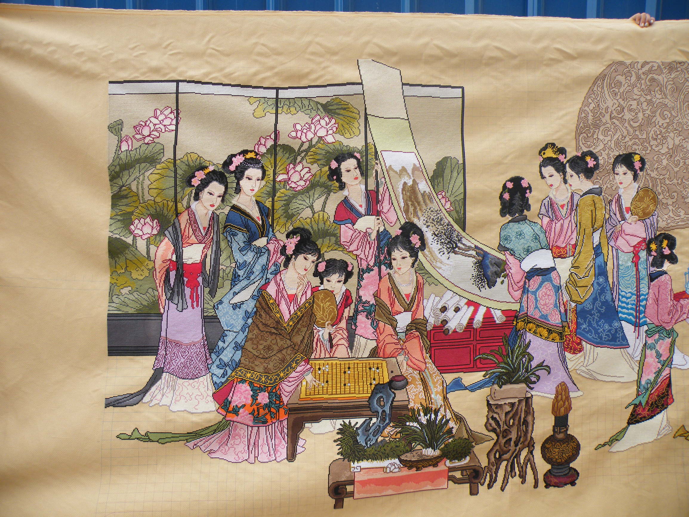 琴棋书画十字绣图名画,琴棋书画十字绣怎么绣好看