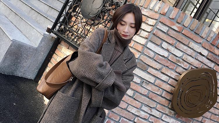 超显气质的双面呢大衣,leisure女装双面呢中长大衣