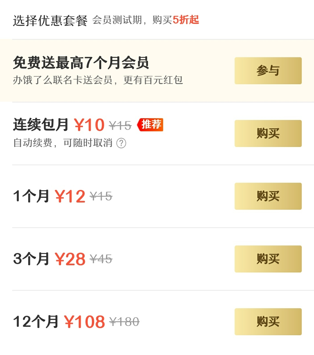 叫外卖太贵?四大外卖App会员卡优惠力度对比!