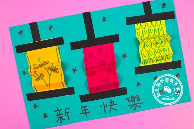 灯笼和鞭炮幼儿园手工,过年鞭炮灯笼幼儿园手工