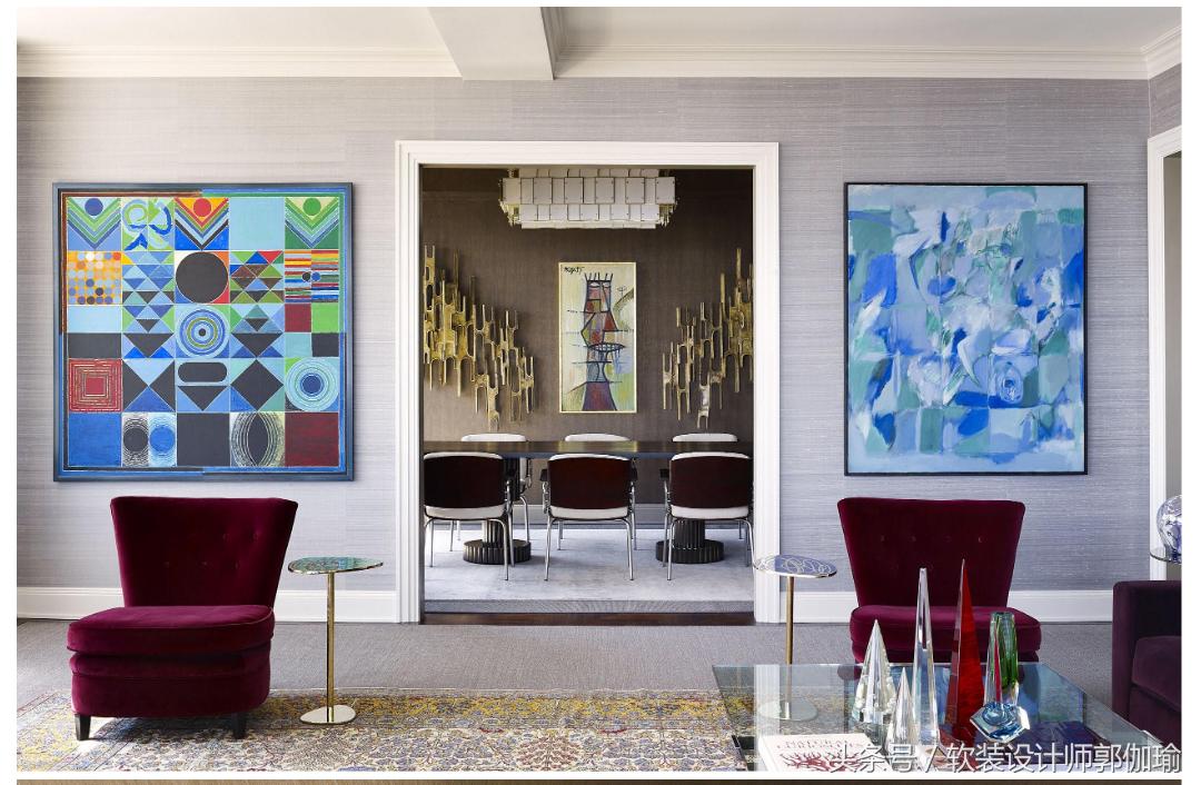 黑白灰软装设计搭配,浓郁紫色高级感软装搭配图片