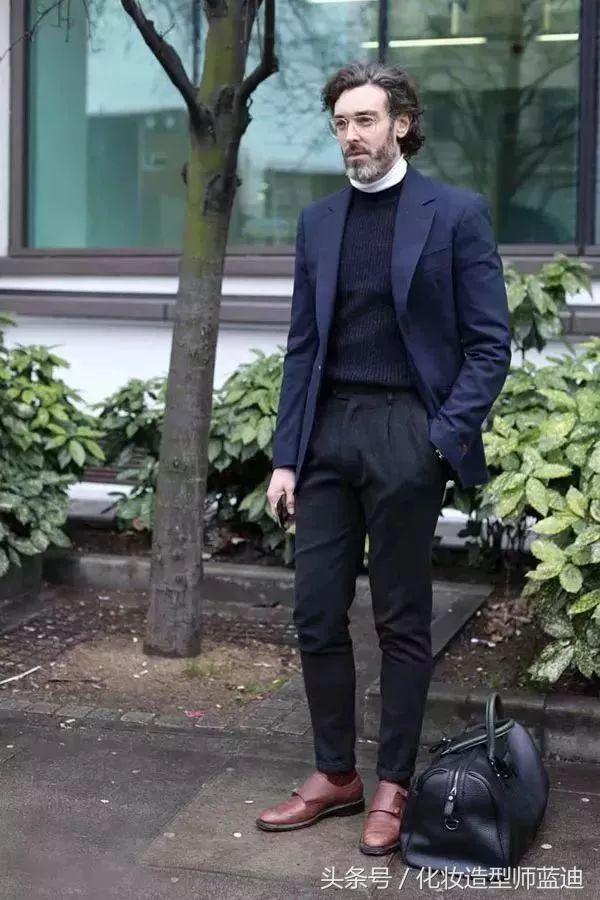 男装高领毛衫怎么搭配衣服,男士小高领毛衫