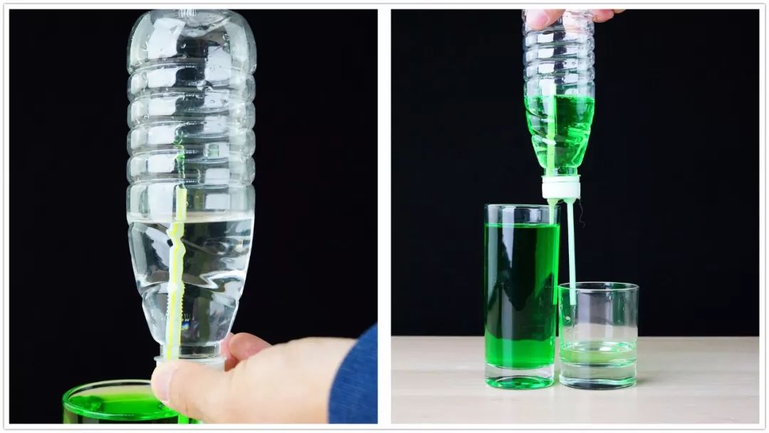 怎样使杯子里的水顺着吸管倒流,怎么让水从一个杯子跑到另一杯去