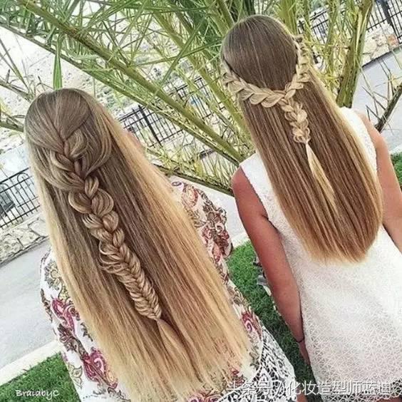 觉得直发好看,直发适合的编发