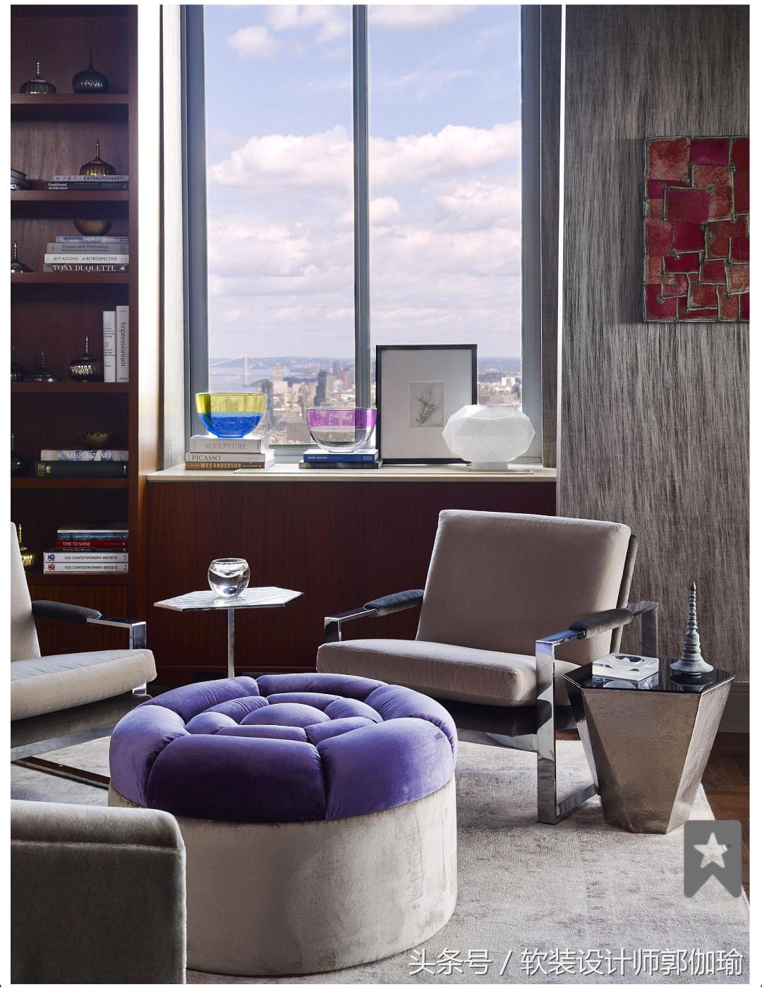 黑白灰软装设计搭配,浓郁紫色高级感软装搭配图片