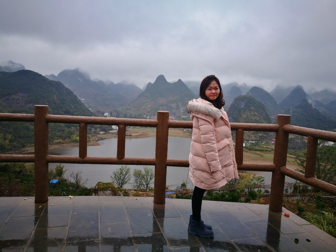 烟雨朦胧中的桂林山水,最简单桂林阳朔西街风景写生图片