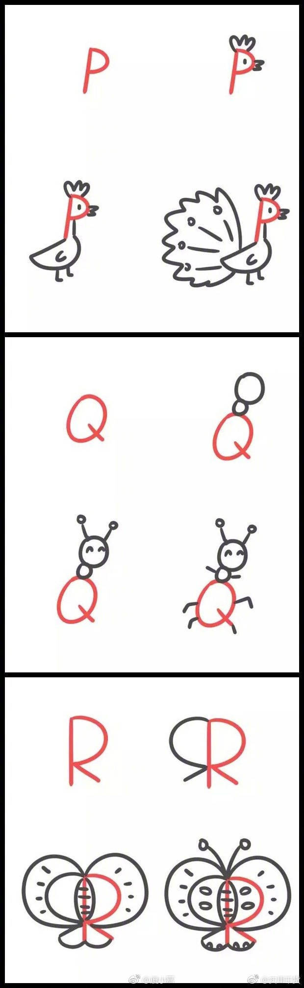 26个英文字母简笔画涂色,26个英文字母简笔画升级版收藏