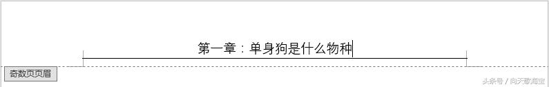 第一页页眉设置,双线页眉的画法
