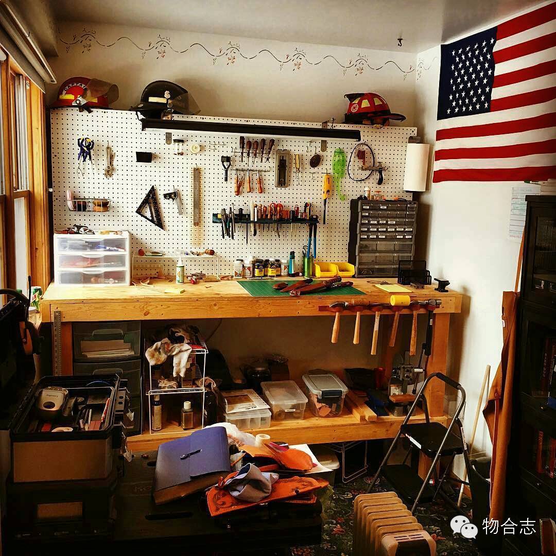做皮具的工作台,复古皮具工作室