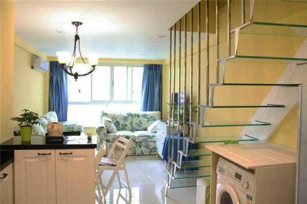 广州复式公寓装修小户型,复式小公寓田园风格