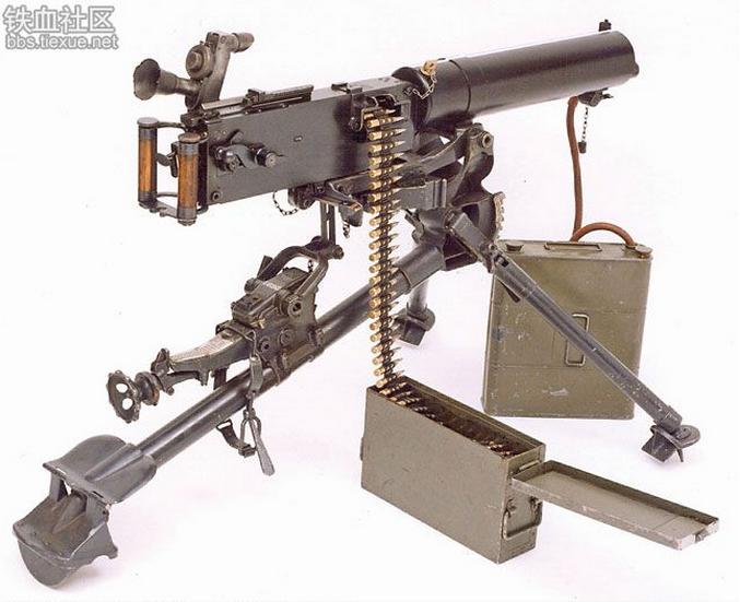 重型马克沁重机枪,一战缴获mg08马克沁重机枪老照片