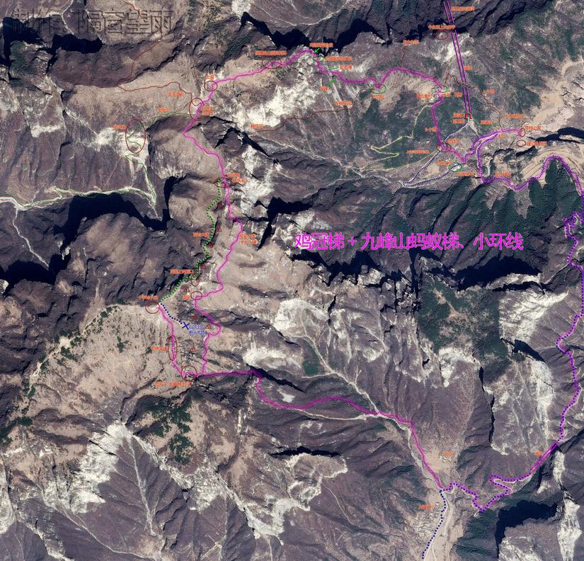 十字岭鸡冠梯环线,南太行鸡冠梯最险处