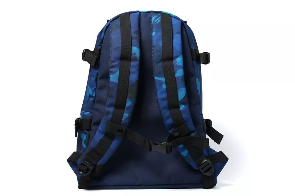 bape蓝色渐变正品,复古深蓝色双肩包潮牌