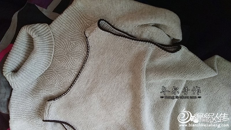 怎样编织貂绒线高领毛衣,学织高领短款棒针毛衣粗线宽松版