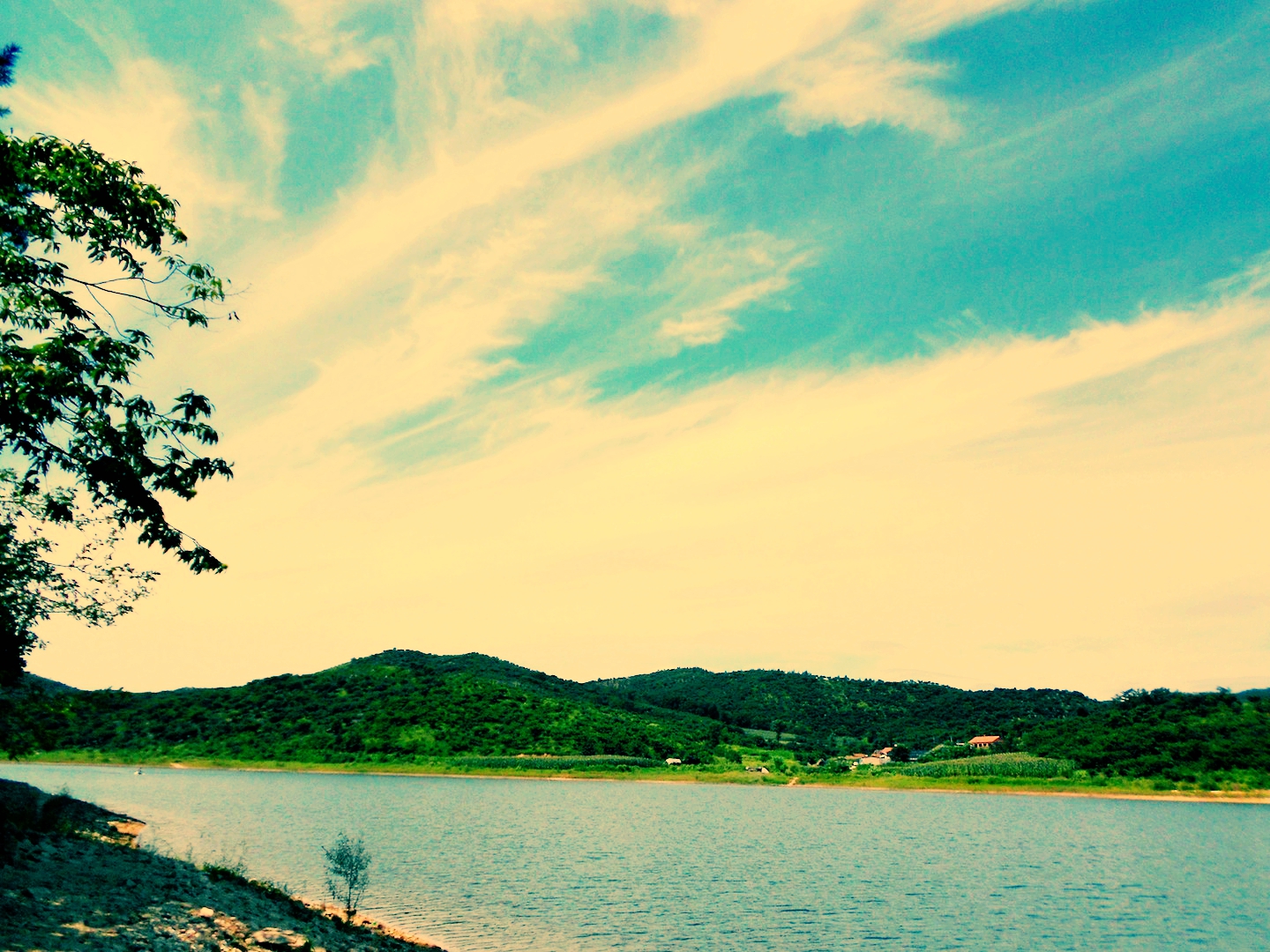 野钓意境图,意境泛舟钓鱼图