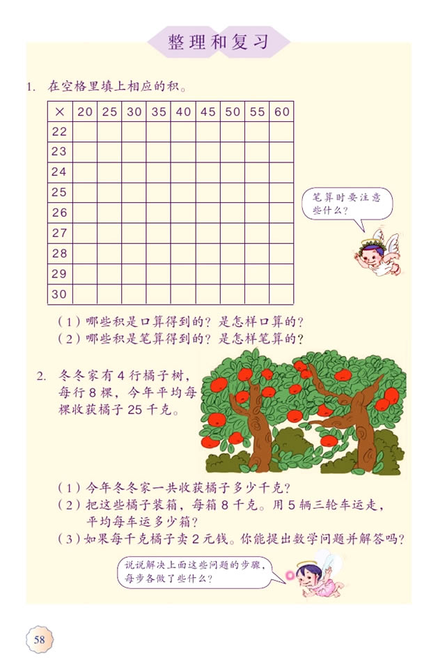 三年级下两位数乘两位数思维导图,三年级下册两位数乘两位数的答案