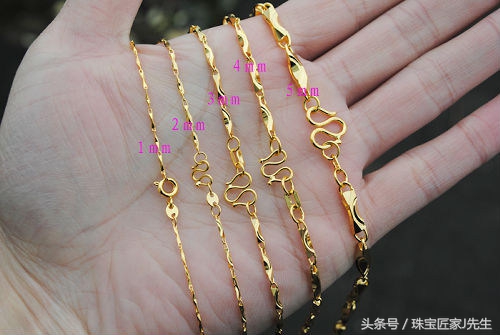 1mm粗的项链,1mm米金项链