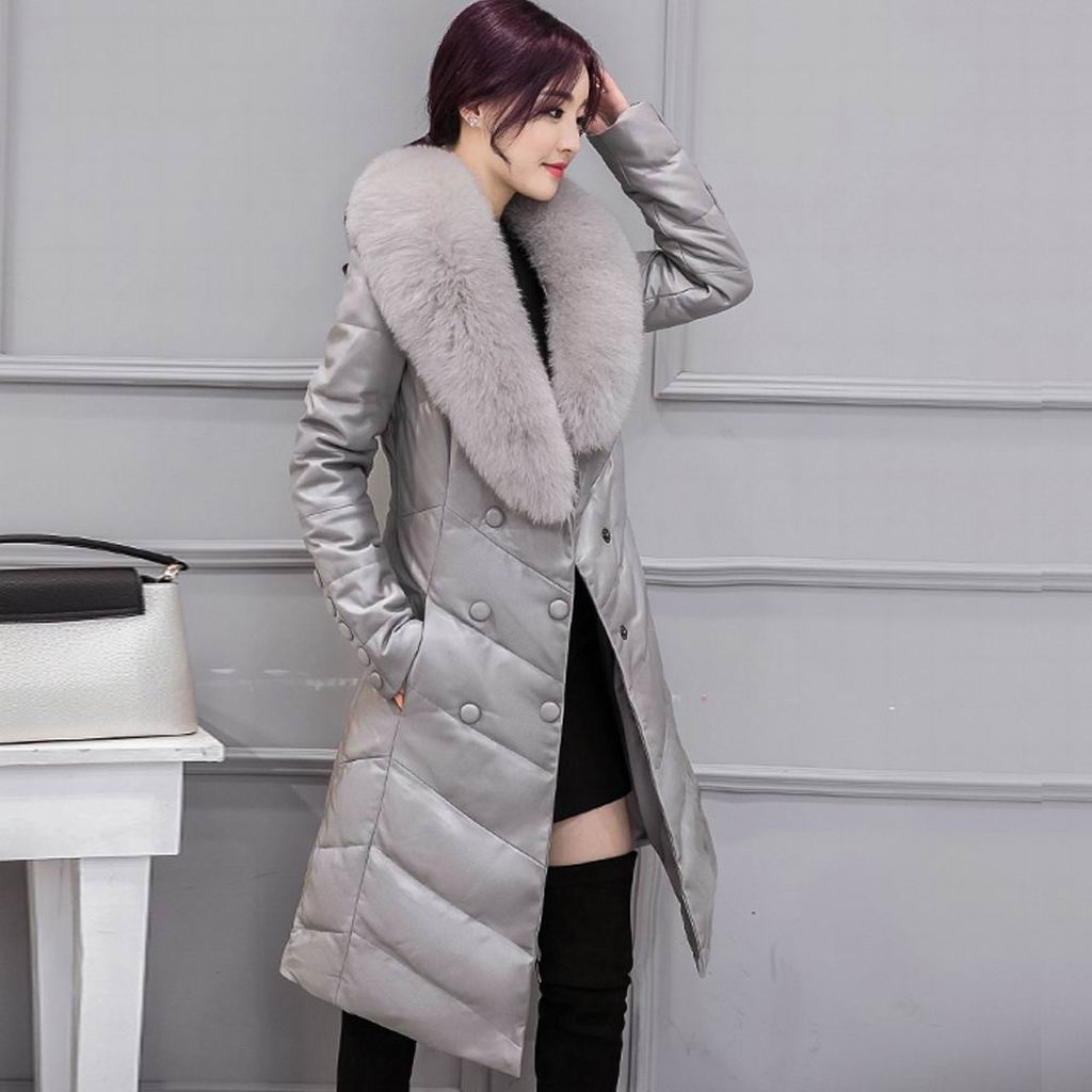 羽绒服毛领是兔毛好还是狐狸毛好,狐狸毛真毛领40-50岁羽绒服女短款